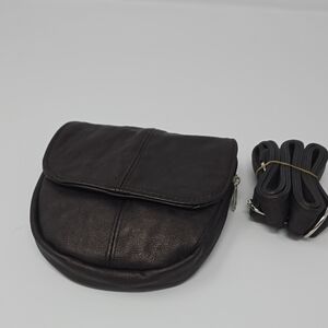 Black Leather Crossbody Bag